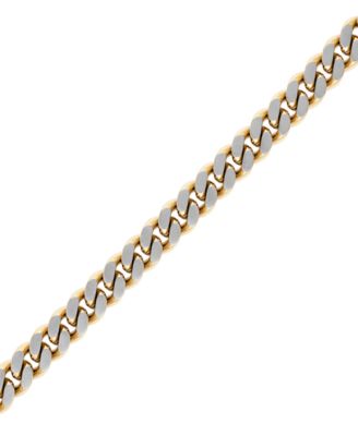 Two-Tone Stainless Steel Chain Bracelet
