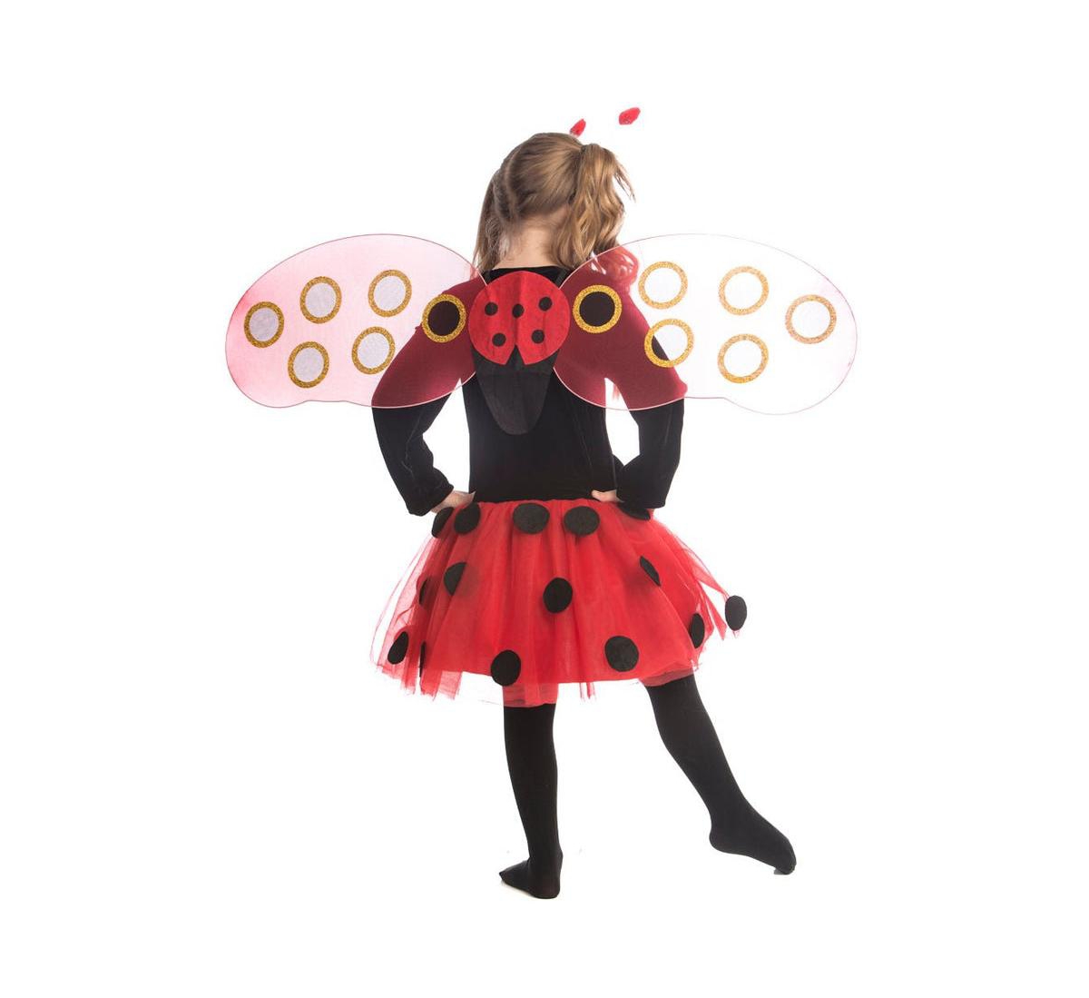 Dress Up America Ladybug Dress, Wings & Headband Costume Set - Toddlers Girls