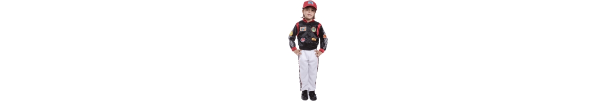 Dress Up America Race Car Driver Costume Set- Toddlers Boys & Girls -/ Multi