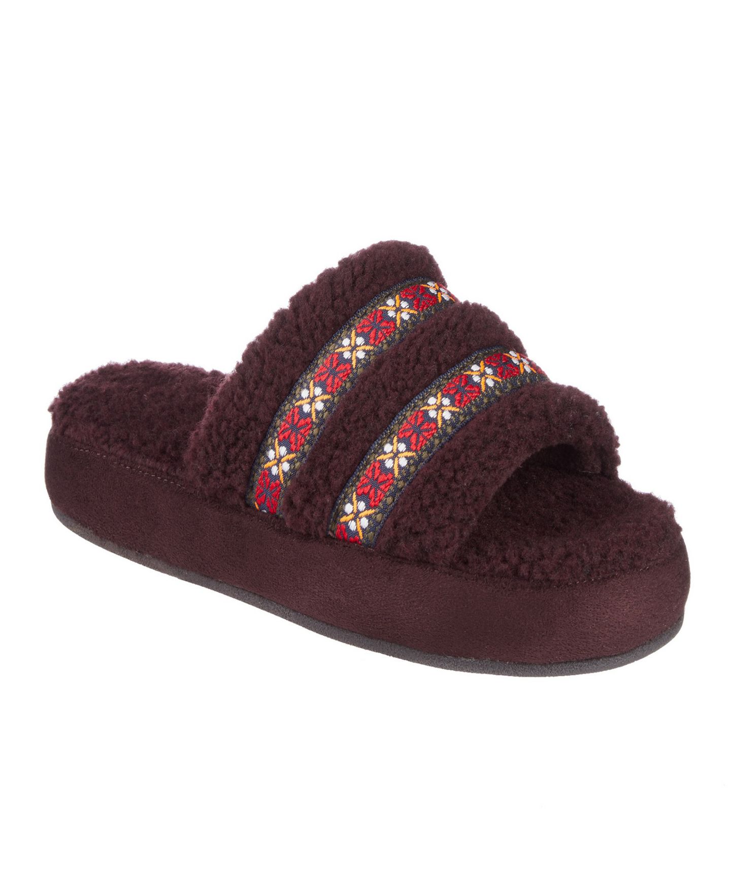 Женские тапочки Isotoner Signature Berber Slide Slippers, цвет: Синий туманный — фото 5