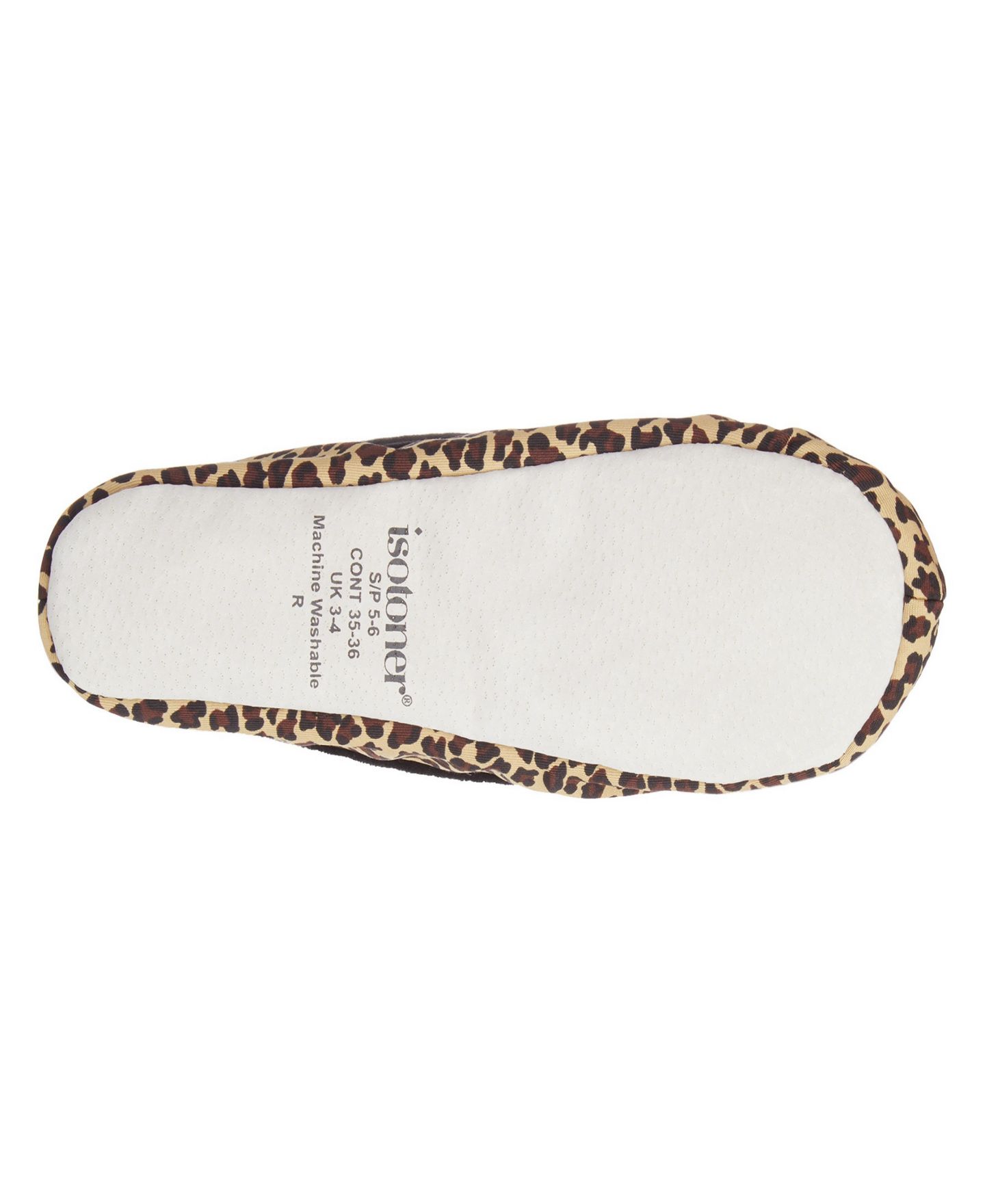 Женские тапочки Isotoner Signature Moccasin Slippers, цвет: Чёрный — фото 6
