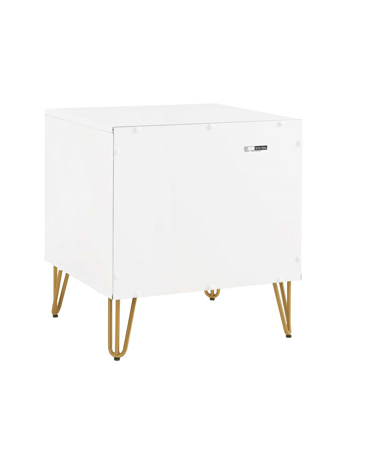 MANHATTAN COMFORT 1-PIECE DUMBO MEDIUM-DENSITY FIBERBOARD 2-DRAWER MODERN NIGHTSTAND 