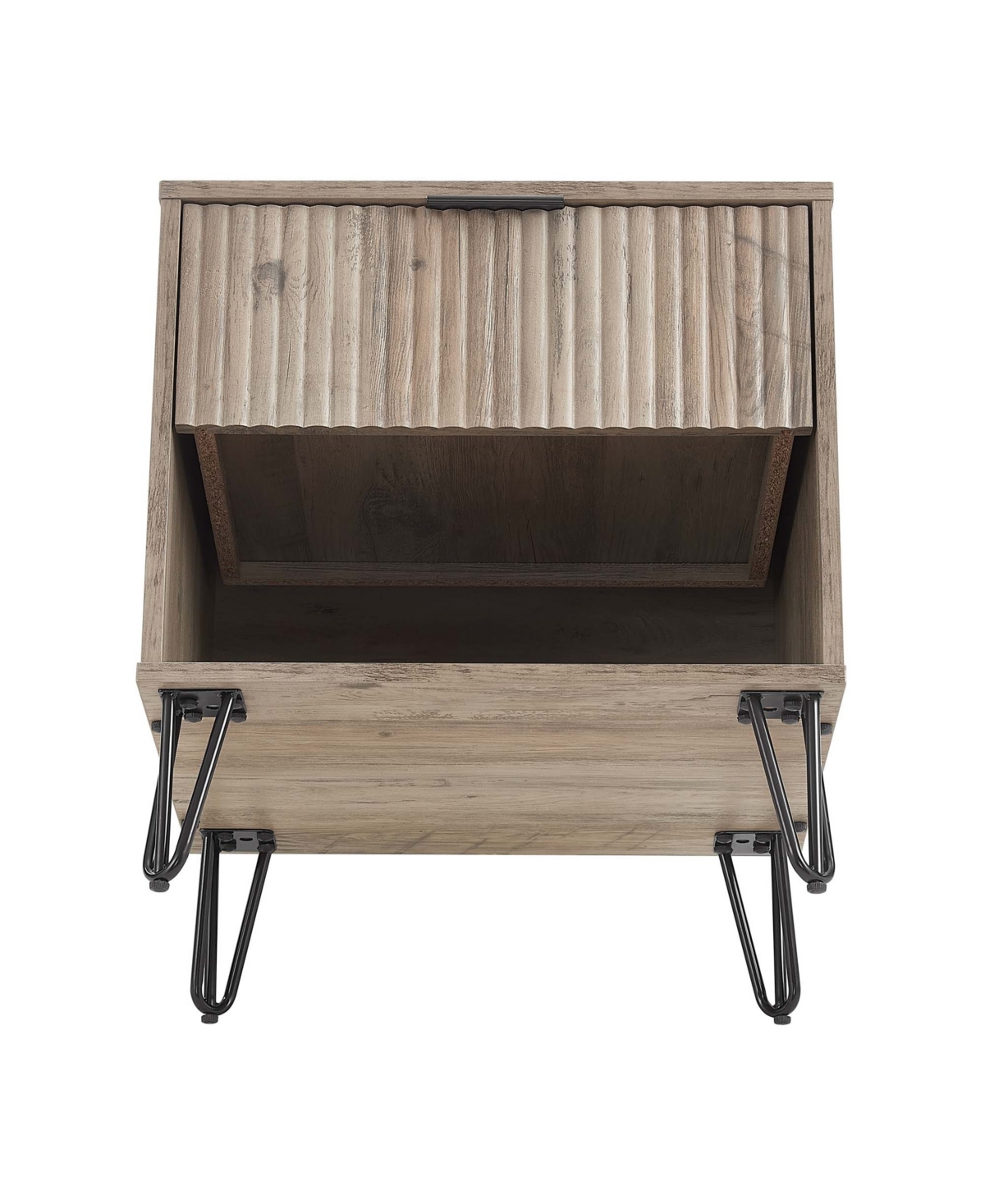 MANHATTAN COMFORT 1- PIECE DUMBO MEDIUM-DENSITY FIBERBOARD 1-DRAWER MODERN NIGHTSTAND 