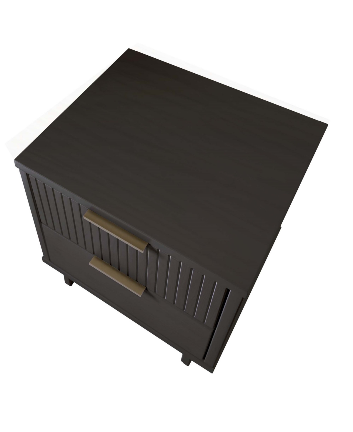 Shop Manhattan Comfort 2-piece Granville Solid Pine Wood 3-drawer Standard Dresser And 2-drawer Nightstand Set In Dark Grey