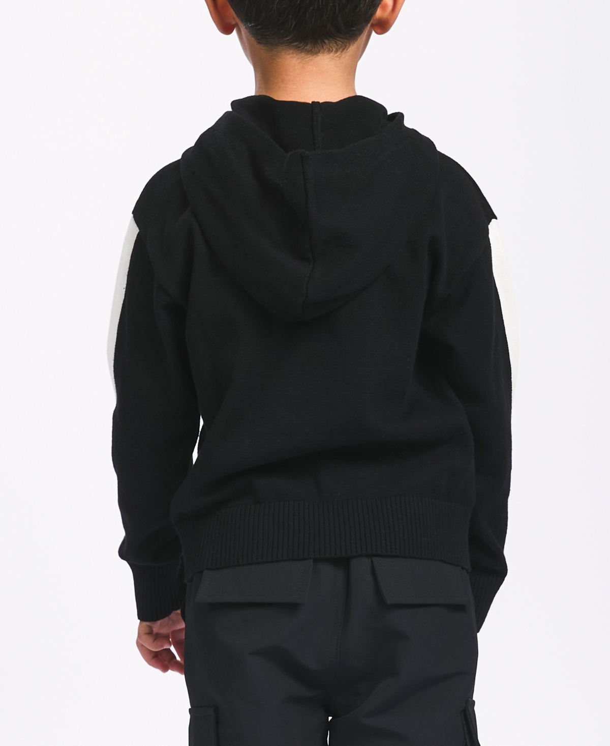 Sovereign Code Little Boys Sweater Knit Pull-over Hoodie In Black