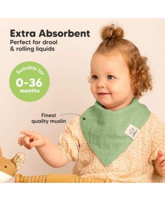 8pk Lumi Muslin Baby Bibs, Bandana Bibs for Baby Boy, Baby Girl, Muslin Drool Bib for Newborn, Toddler