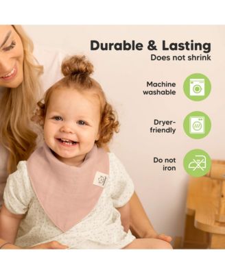 8pk Lumi Muslin Baby Bibs, Bandana Bibs for Baby Boy, Baby Girl, Muslin Drool Bib for Newborn, Toddler