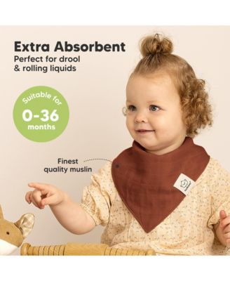 8pk Lumi Muslin Baby Bibs, Bandana Bibs for Baby Boy, Baby Girl, Muslin Drool Bib for Newborn, Toddler