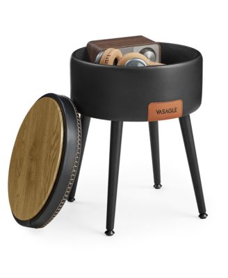 Mid-Century Modern Style Storage Ottoman Vanity Stool
