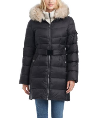 Women s Single Breasted Mid Length Fitted Puffer Coat