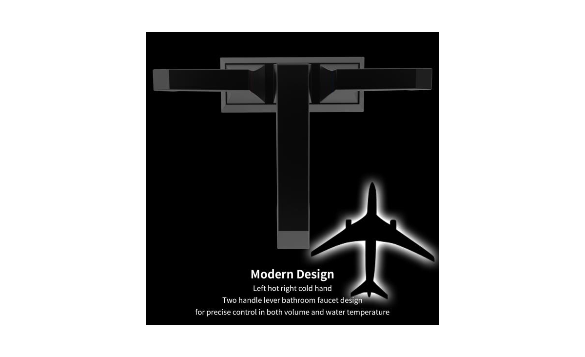 Slickblue 2-Handle Heavy Duty Bathroom Faucet with Drain and Supply Kits Complete Installation Set