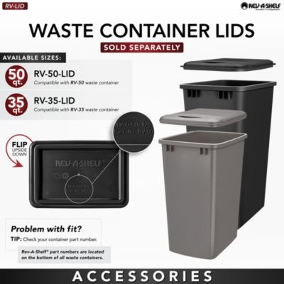 Double Pullout Trash Cans 35 qt. with Soft-close, 53WC-1835SCDM-212