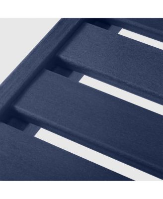 Outdoor Modern HDPE Patio Navy Blue Club Chair with Deep Seat Cushions