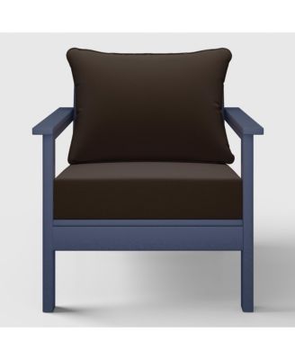 HDPE Frame Deep Seat Cushions Modern Outdoor Patio Club Chair
