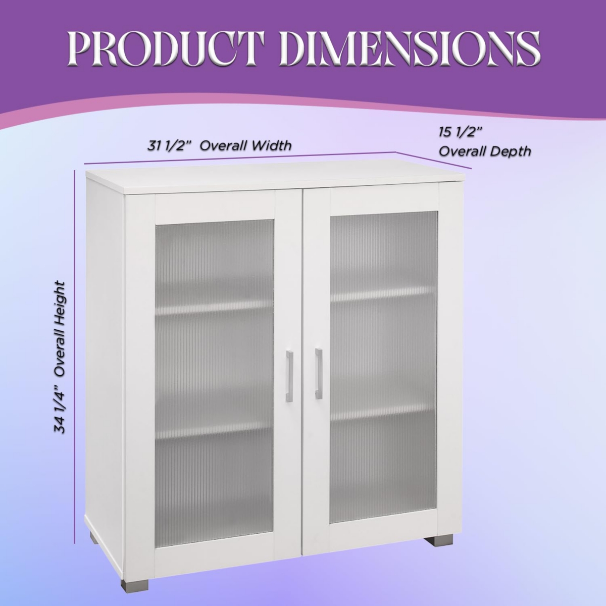 Kings Brand Furniture 2-Door Accent Storage Cabinet, Sideboard Buffet Floor Storage Cupboard for Kitchen, Dining Room, Living Room, Entryway