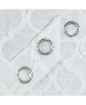 Premium 2-Panel Faux Linen Shimmer Textured Sheer Curtain Panels - for Windows Living Room Bedroom Office - Translucent Window Drapes for Home- 52 x 63 Inches Long - Taupe