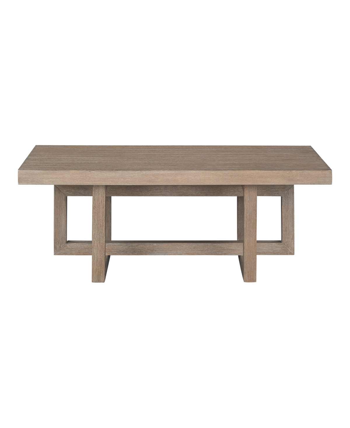 Macy's Portmore 48" Rectangle Wood Cocktail Table In Two-tone Brown Finish