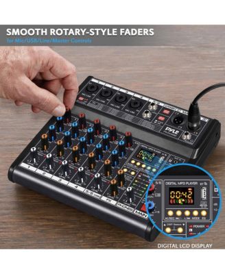 Compact 6-Channel Audio Mixer Pro Audio Interface with Multi-FX Processor