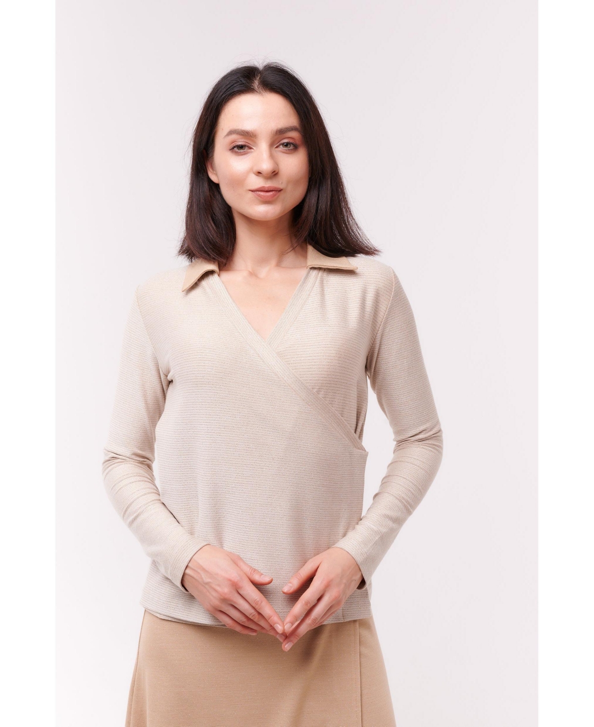 Sparkies Women's Sophia Wrap Top- Cream