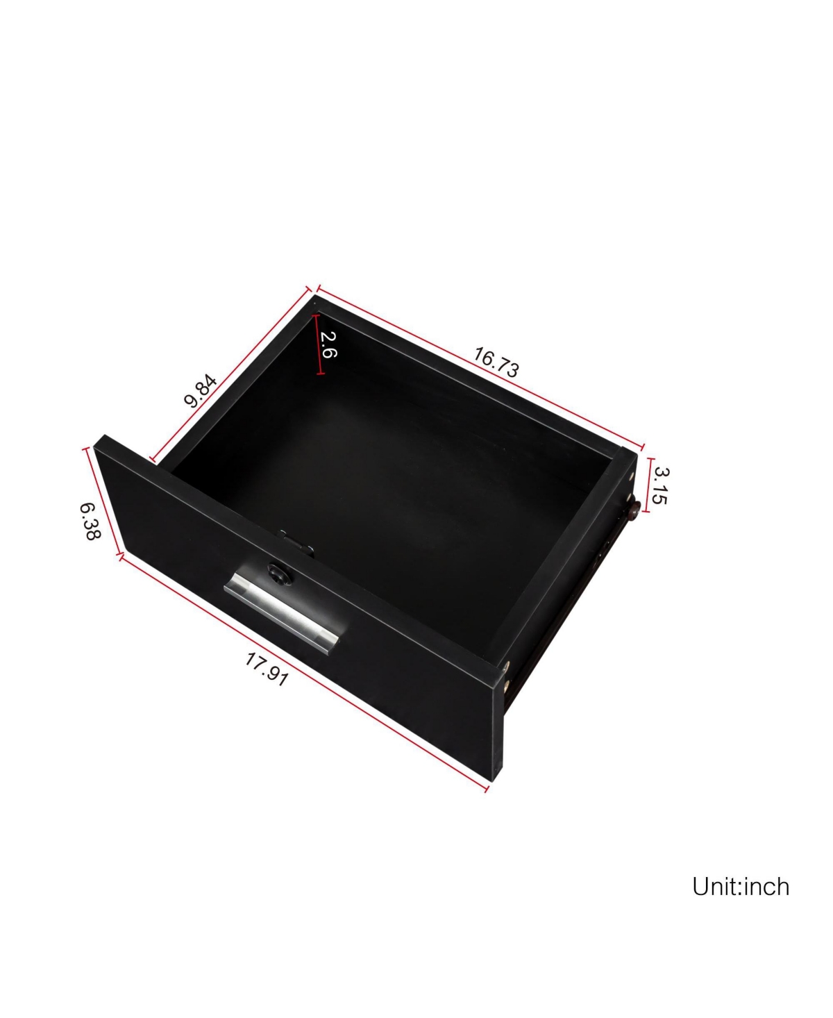 SlickblueModern Simple Hair Desk with Multi-Layer Storage and Ample Space for Organizing Supplies - Black