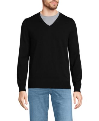 Men's Fine Gauge Cotton V Neck Sweater