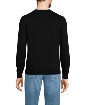 Men's Fine Gauge Cotton V Neck Sweater