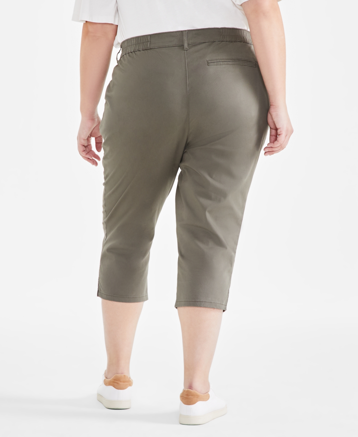 Style & Co Women's Plus Mid-Rise Comfort Waist Capri Pants, Created for Macy's