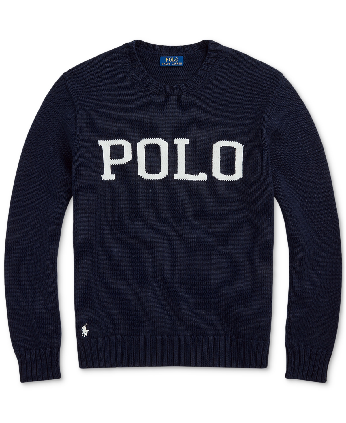 Polo Ralph Lauren Men's Logo-Intarsia Cotton Sweater