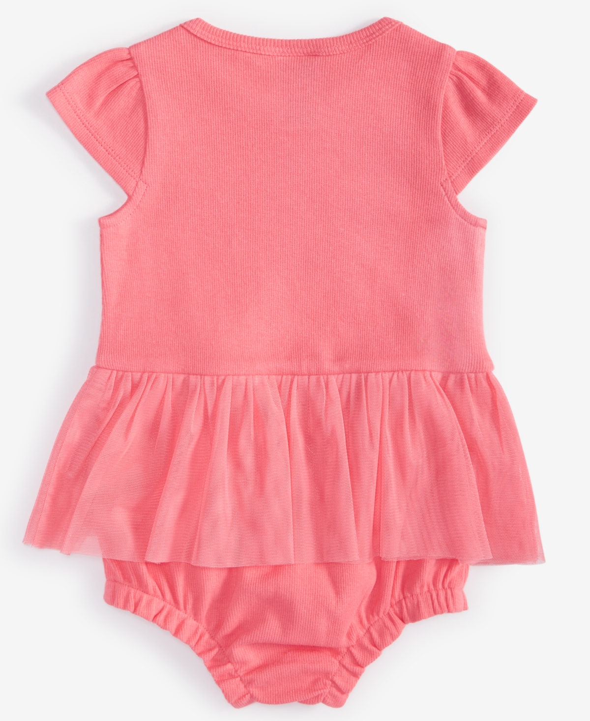 First Impressions Baby Girls Tiny Heart Skirted Sunsuit, Created For Macy's In Coral Sunr