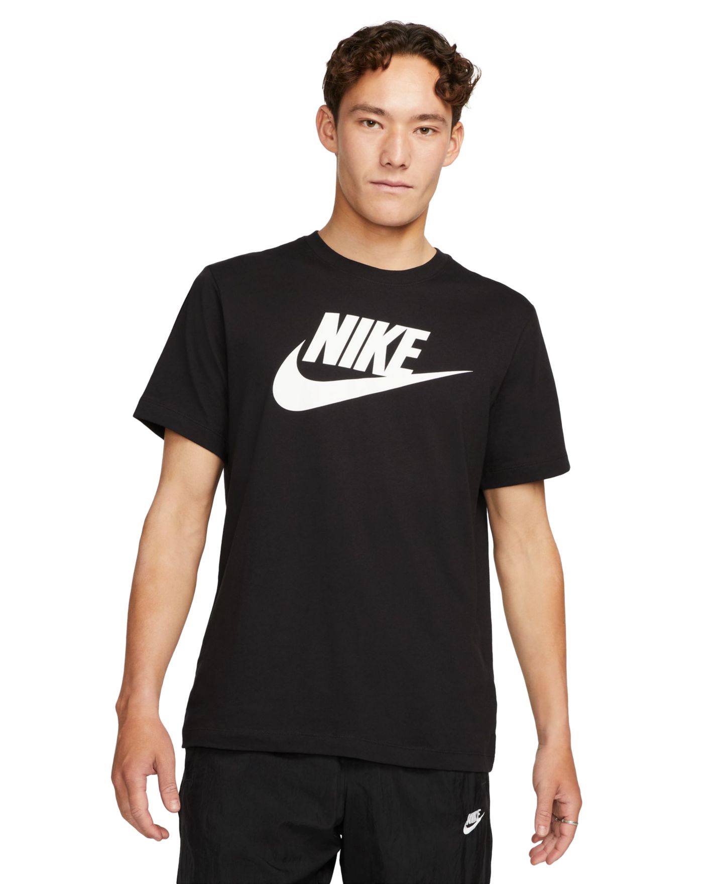 Мужская футболка Nike Sportswear Logo, цвет: Чёрный / Белый — фото 1