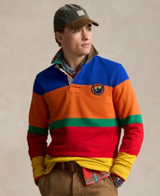 Polo Ralph Lauren Men s Classic Fit Striped Fleece Rugby Shirt Macy s