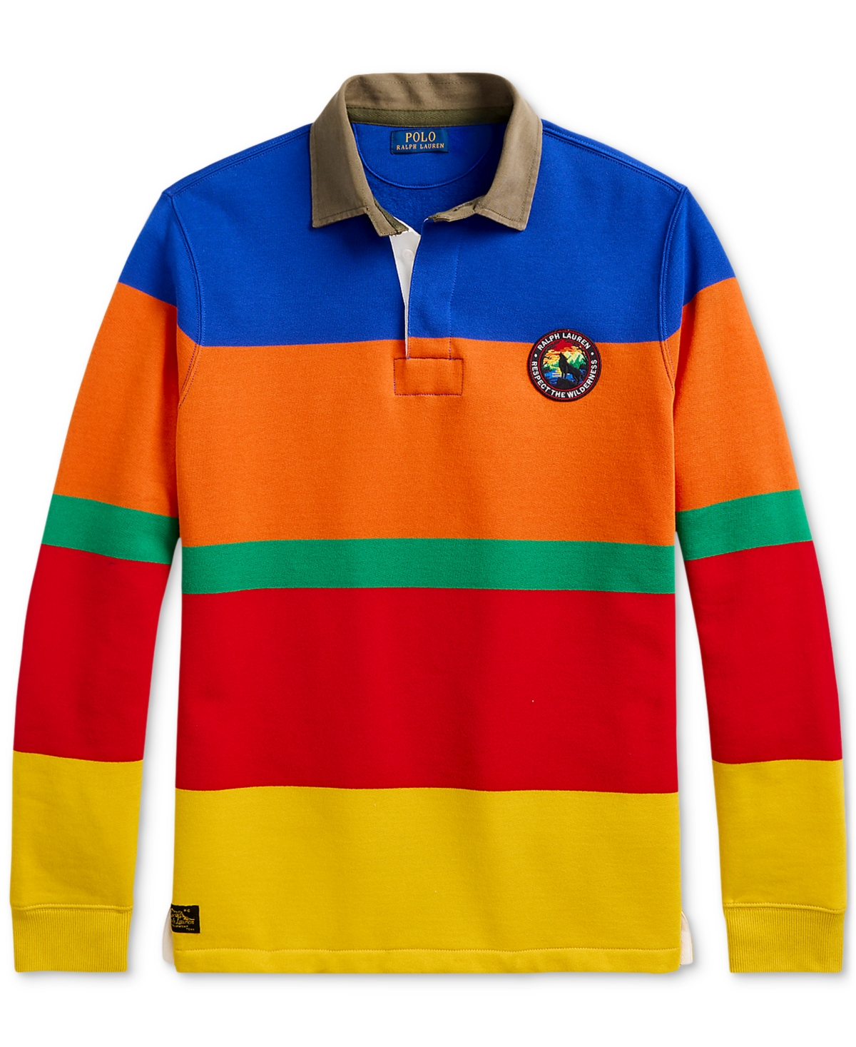 Polo Ralph Lauren Men's Classic-Fit Striped Fleece Rugby Shirt