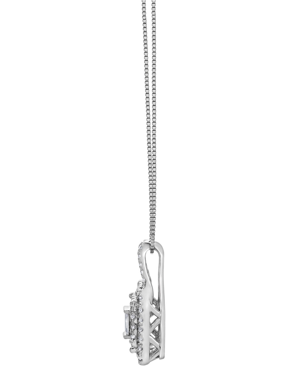 Diamond Round & Baguette Double Halo 18