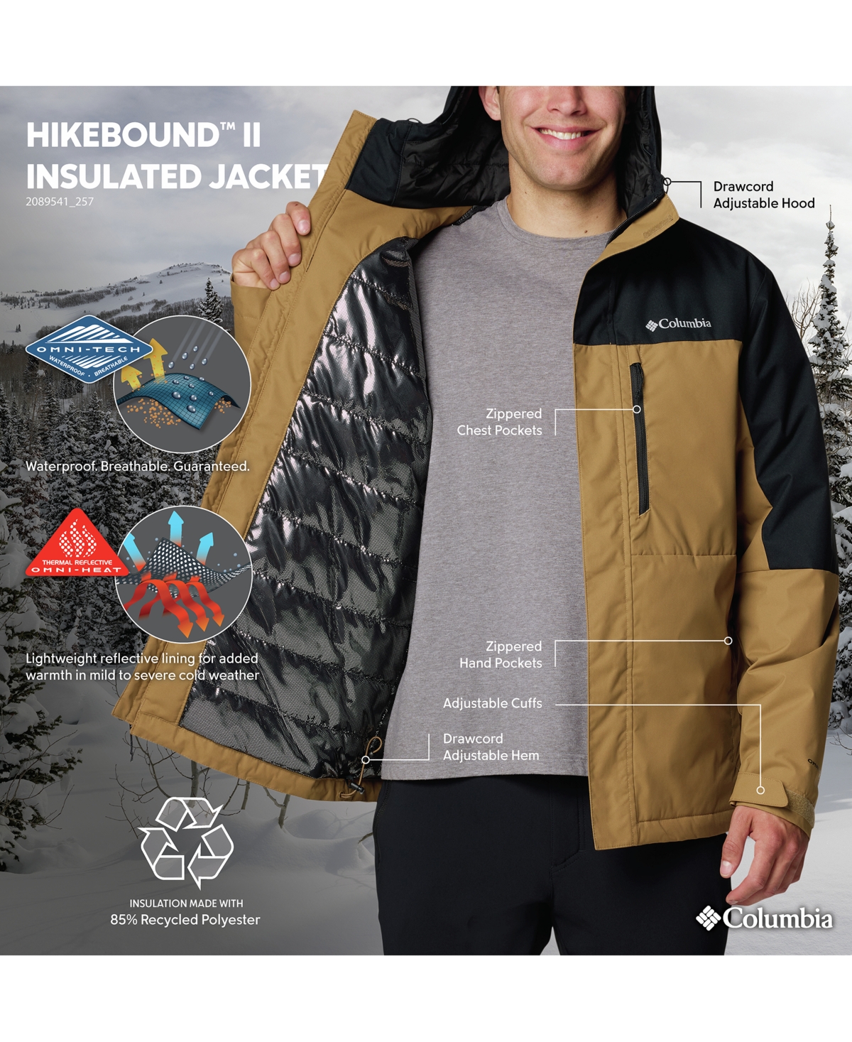 Columbia Men's Hikebound Ii Insulated Jacket - Black