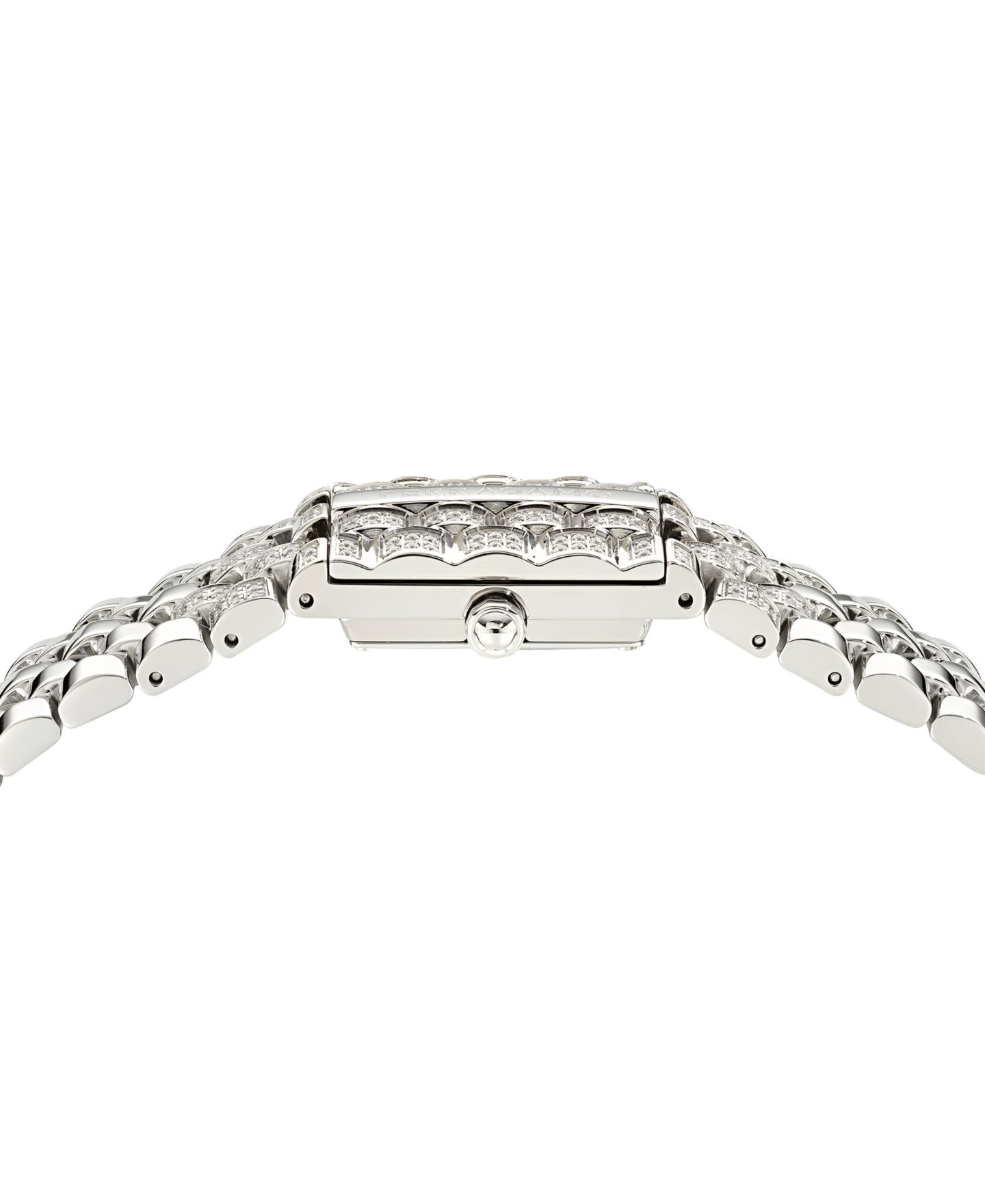 Женские часы Ferragamo Secret Diamond (3/4 ct. t.w.) Stainless Steel Bracelet Watch 19x30mm — фото 3