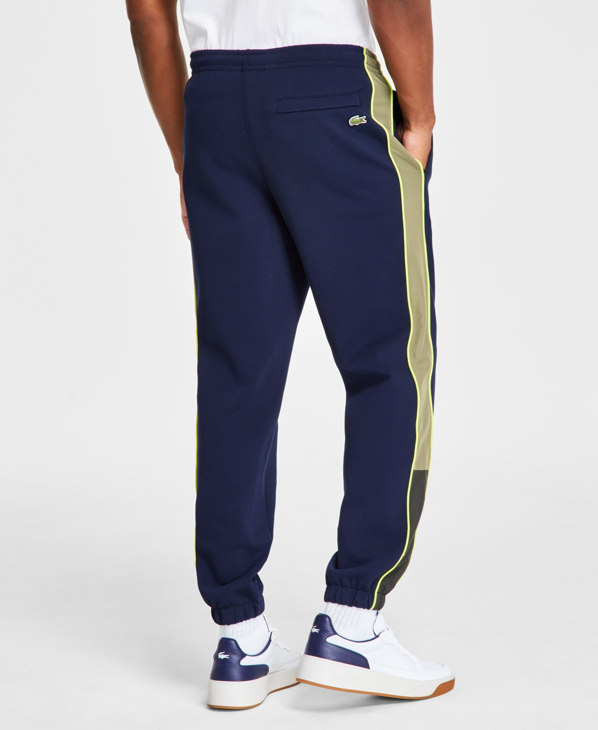 Lacoste Men's Regular-Fit Colorblocked Double-Face Pique Jogger Pants