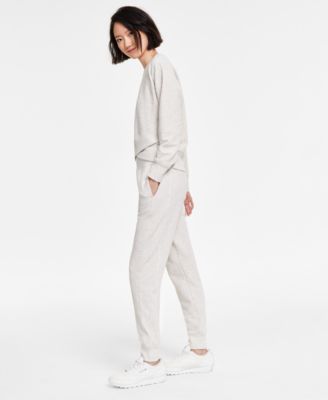 Women's Ottoman-Rib Jogger Pants, Created for Macy's
