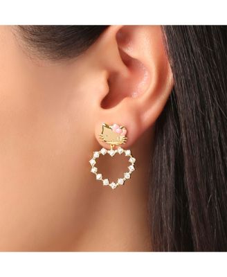 Sanrio Heart Dangle Stud Earrings