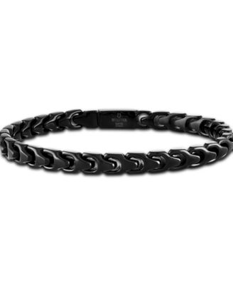 Bulova - Black-Tone Stainless Steel Link Chain Bracelet