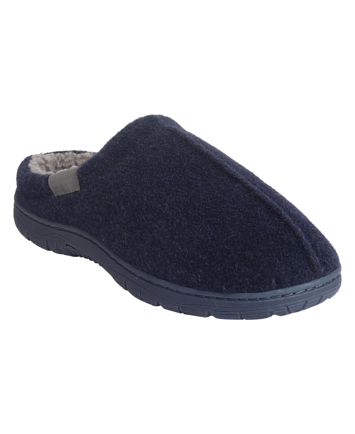 Weatherproof Vintage Men's Felt Clog with Plaid Sock and Indoor-Outdoor Sole Shoe