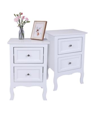 2pcs Country Style Two-Tier Night Tables Large Size