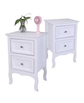 2pcs Country Style Two-Tier Night Tables Large Size