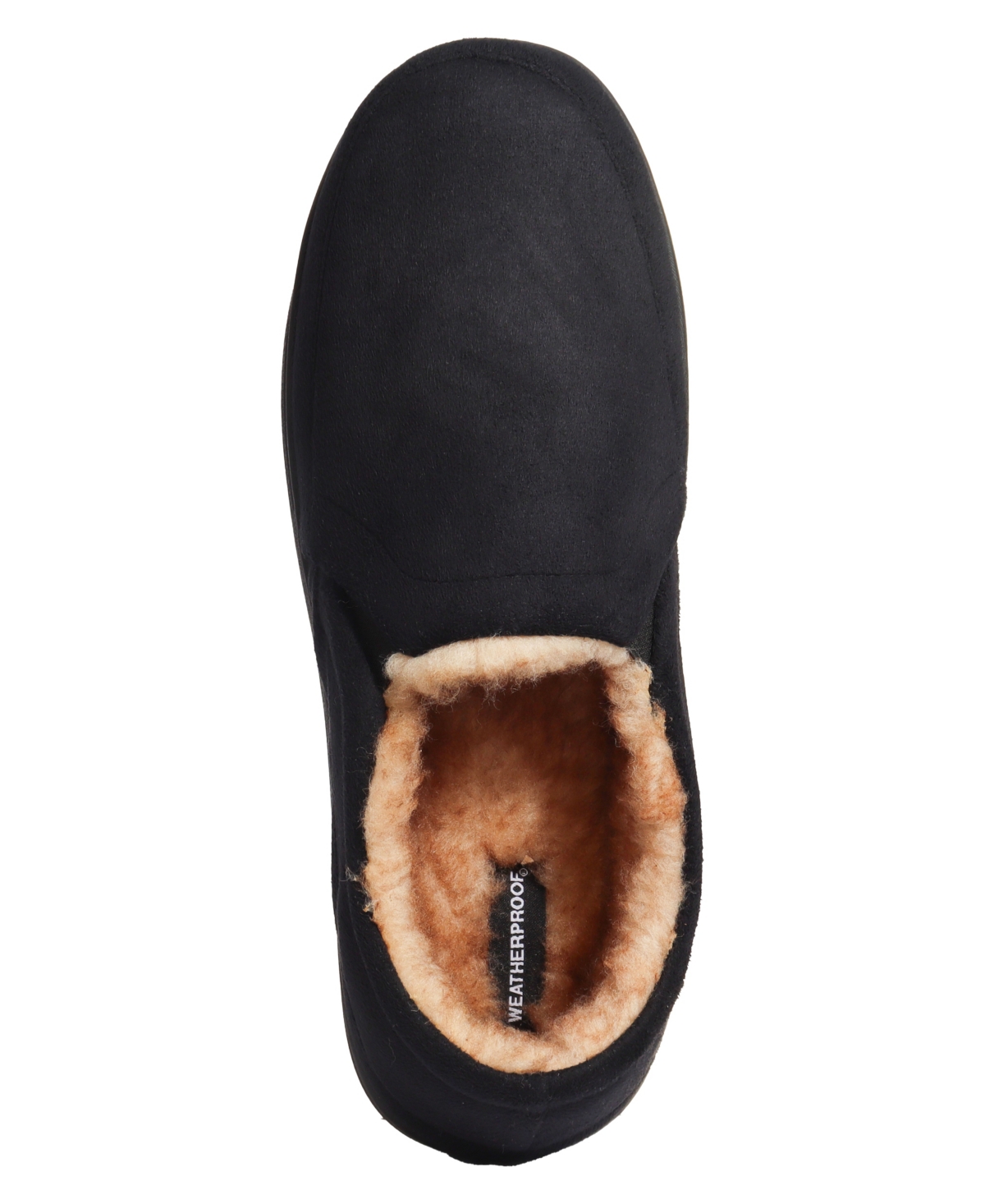 Weatherproof Men's Microsuede Twin Gore Clog with Faux Fur Lining and Indoor-Outdoor Sole Shoe