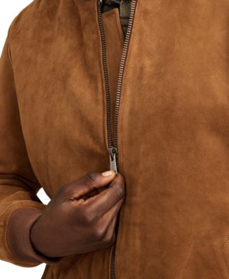 Lucky Brand Men's Suede Bomber Jacket - Macy's