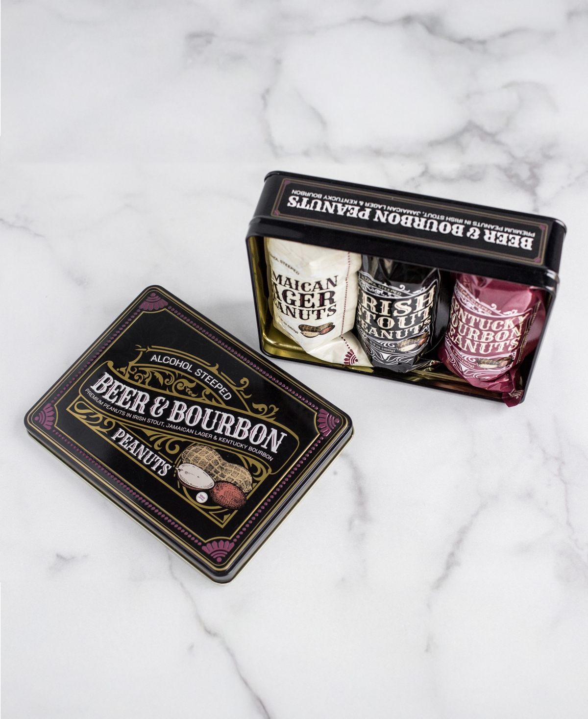 Sugar Plum Chocolates Beer Bourbon Liquor Peanuts Gift Tin, 16 Oz. In No Color