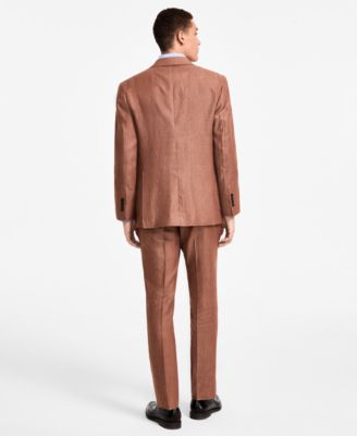 Brooks Brothers B By  Mens Linen Suit Jacket Pants In Brown