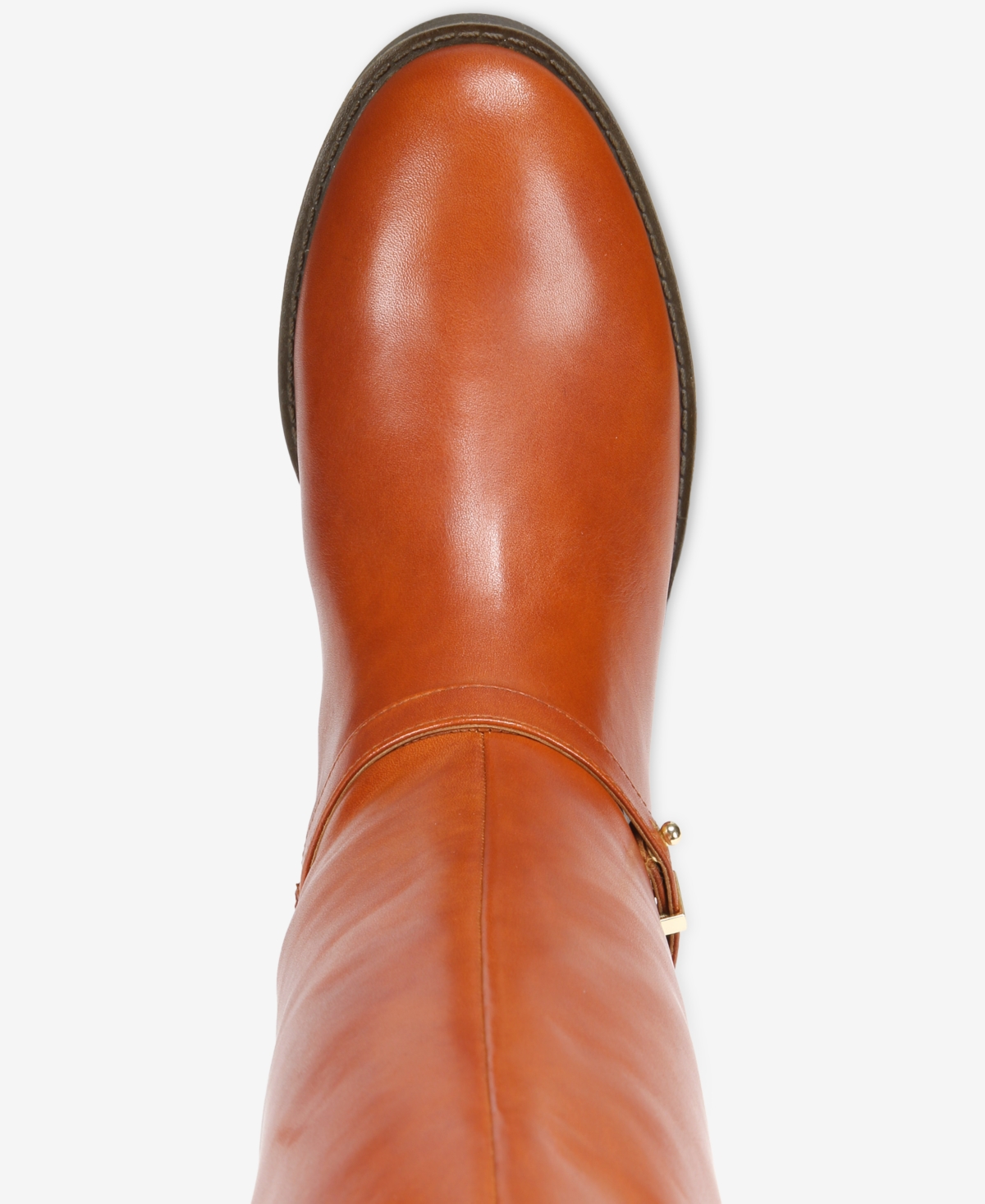 On 34th Women's Firesse Knee High Riding Boots, Created For Macy's In Cognac Leather