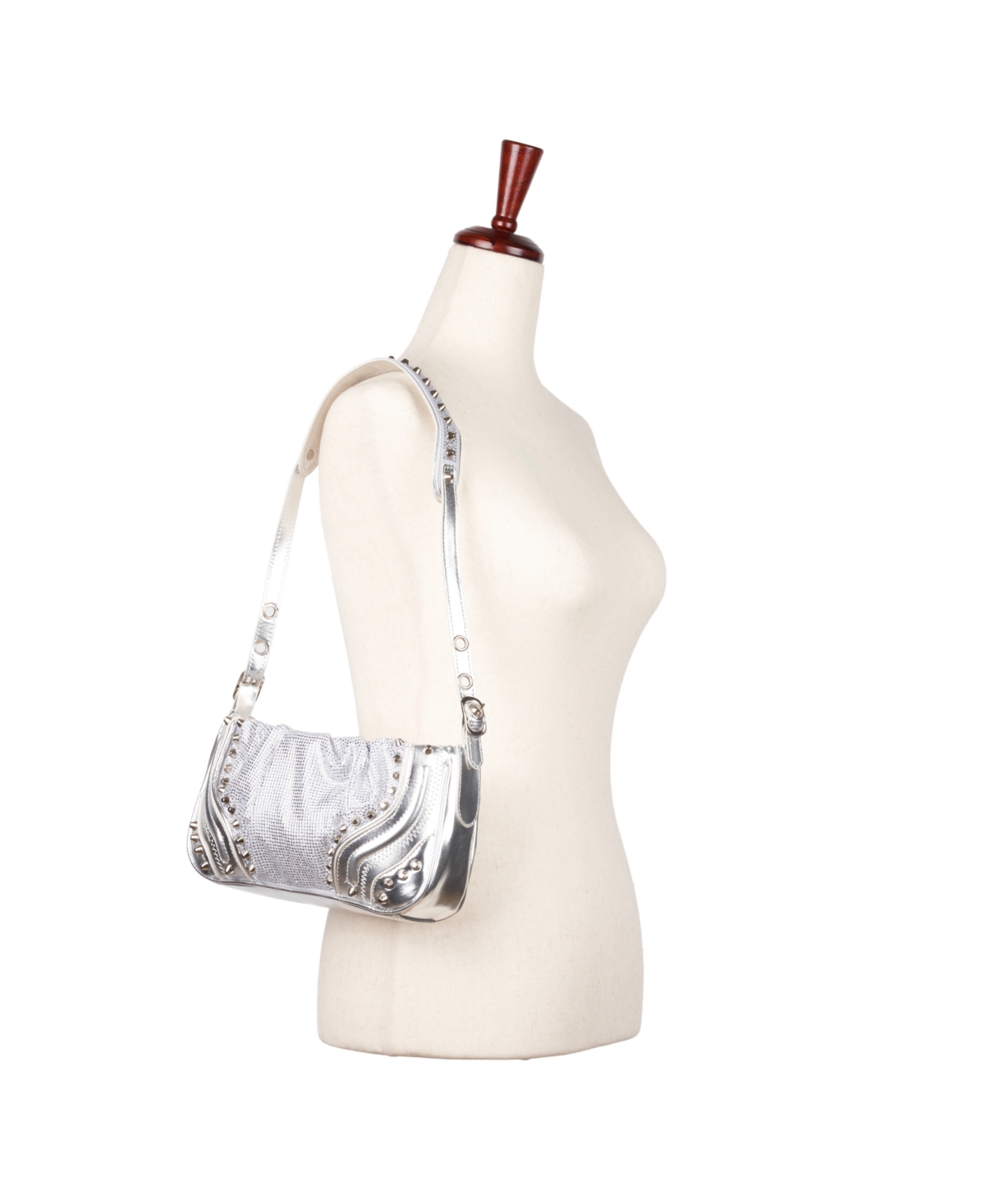Olivia Miller Bianca Shoulder Bag In Silver Metallic