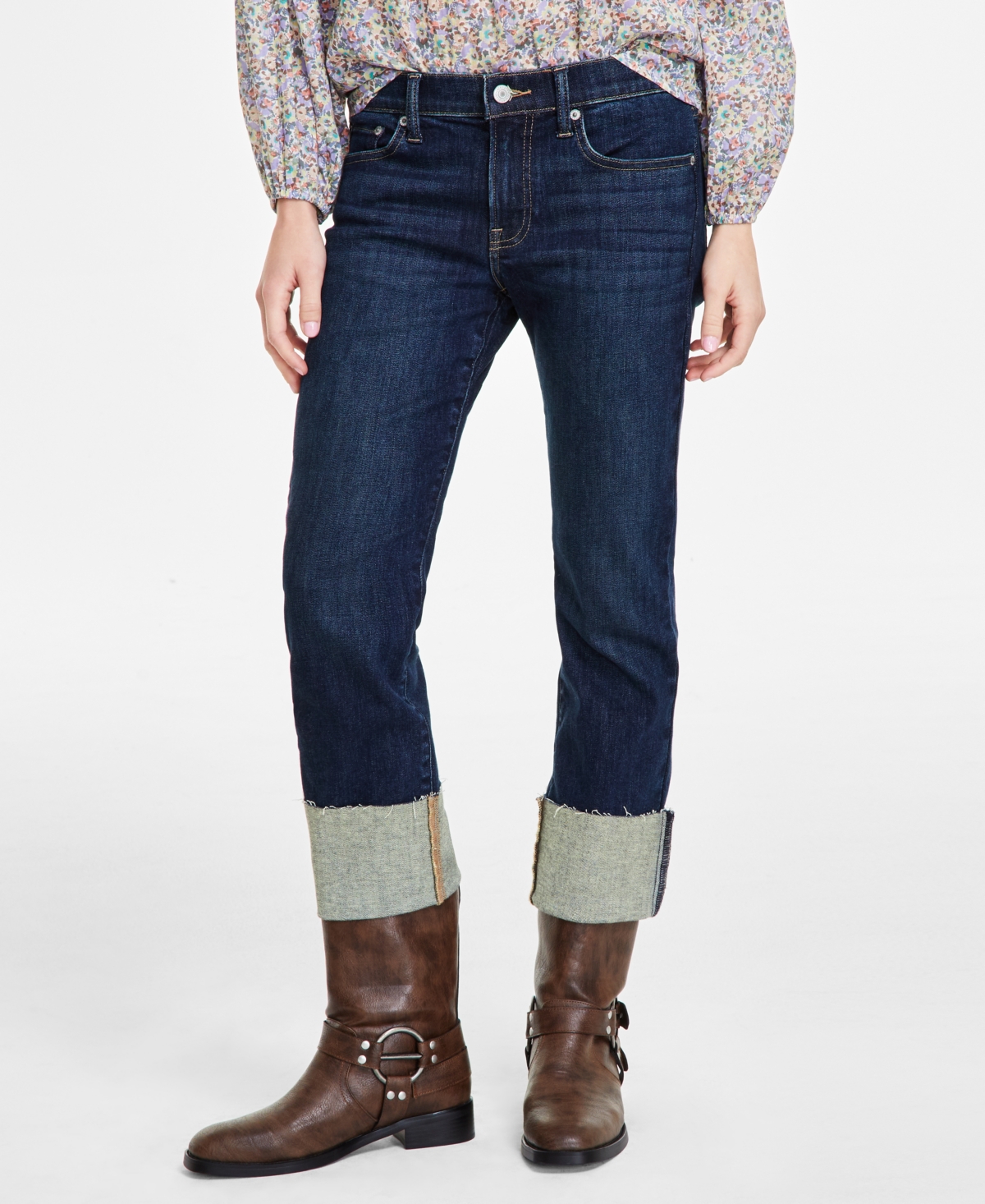 Shop Lucky Brand Women's Mid-rise Sweet Crop Jeans In Lofi Ct