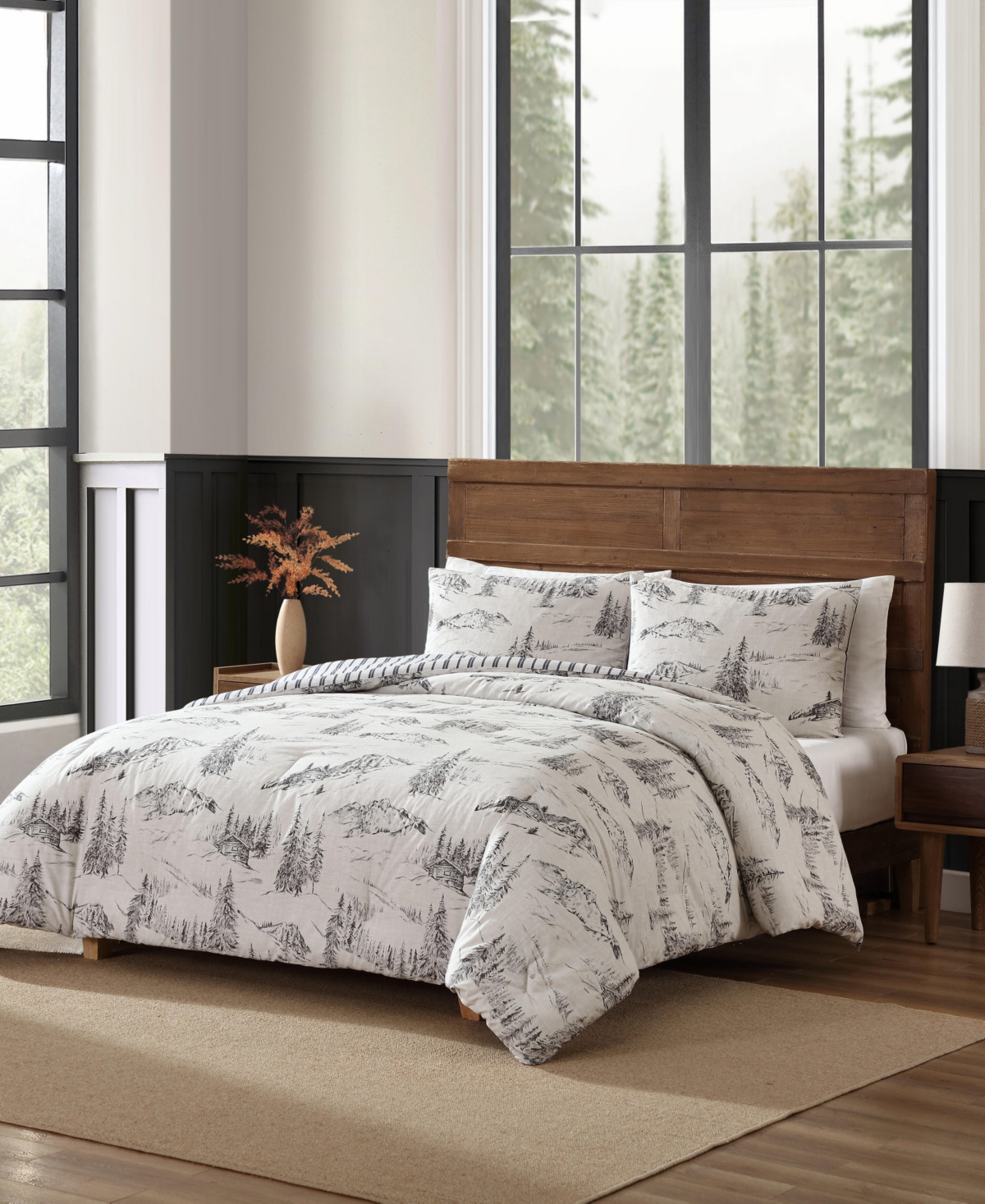 Eddie Bauer Rocky Mountain Cabin Reversible 3-Pc. Comforter Set